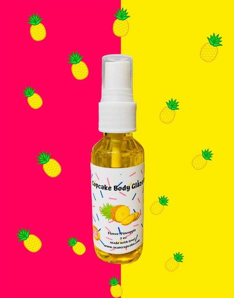 Cupcake Pineapple Body Oil Glaze Spray bottle